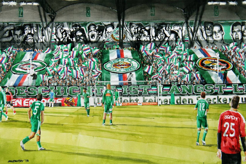 Block West SK Rapid Wien – Frontalansicht | abseits.at Shop